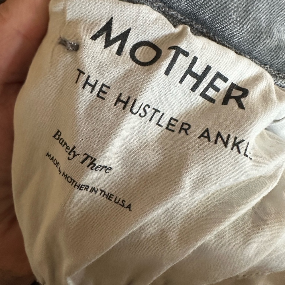 MOTHER the Hustler Ankle Jeans in Barley There Faded Gray Size 28 - Picture 7 of 9